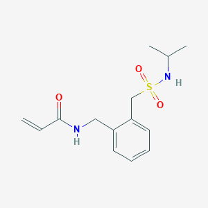 N-[[2-(Propan-2-ylsulfamoylmethyl)phenyl]methyl]prop-2-enamide
