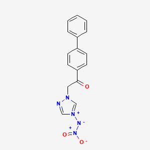 4-(Nitroazanidyl)-1-[2-oxo-2-(4-phenylphenyl)-ethyl-1H-1,2,4-triazol-4-ium