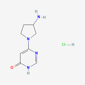 6-(3-Aminopyrrolidin-1-yl)pyrimidin-4(3H)-one hydrochloride