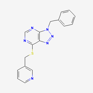 3-Benzyl-7-(pyridin-3-ylmethylsulfanyl)triazolo[4,5-d]pyrimidine