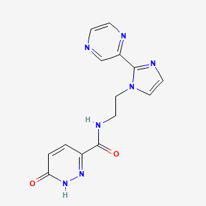 6-oxo-N-(2-(2-(pyrazin-2-yl)-1H-imidazol-1-yl)ethyl)-1,6-dihydropyridazine-3-carboxamide