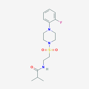 N-(2-((4-(2-fluorophenyl)piperazin-1-yl)sulfonyl)ethyl)isobutyramide