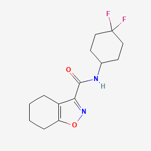 molecular formula C14H18F2N2O2 B2879648 N-(4,4-difluorocyclohexyl)-4,5,6,7-tetrahydro-1,2-benzoxazole-3-carboxamide CAS No. 2195937-22-3