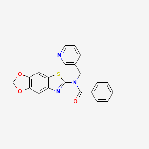 N-([1,3]dioxolo[4',5':4,5]benzo[1,2-d]thiazol-6-yl)-4-(tert-butyl)-N-(pyridin-3-ylmethyl)benzamide