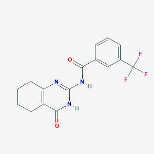 N-(4-oxo-3,4,5,6,7,8-hexahydro-2-quinazolinyl)-3-(trifluoromethyl)benzenecarboxamide