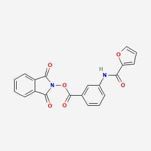 B2879669 N-(3-{[(1,3-dioxo-1,3-dihydro-2H-isoindol-2-yl)oxy]carbonyl}phenyl)furan-2-carboxamide CAS No. 885569-61-9