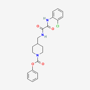 molecular formula C21H22ClN3O4 B2879684 Phenyl 4-((2-((2-chlorophenyl)amino)-2-oxoacetamido)methyl)piperidine-1-carboxylate CAS No. 1234999-39-3