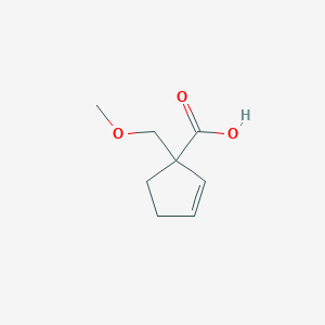 molecular formula C8H12O3 B2879689 1-(Methoxymethyl)cyclopent-2-ene-1-carboxylic acid CAS No. 2225144-29-4