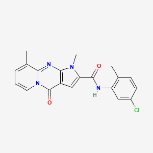 molecular formula C20H17ClN4O2 B2879700 N-(5-chloro-2-methylphenyl)-1,9-dimethyl-4-oxo-1,4-dihydropyrido[1,2-a]pyrrolo[2,3-d]pyrimidine-2-carboxamide CAS No. 864855-71-0