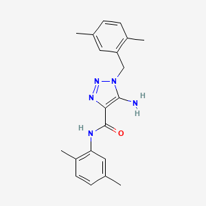 molecular formula C20H23N5O B2879708 5-amino-N-(2,5-dimethylphenyl)-1-[(2,5-dimethylphenyl)methyl]triazole-4-carboxamide CAS No. 899981-78-3