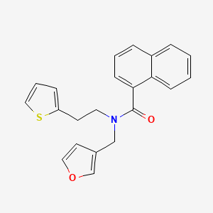 N-(furan-3-ylmethyl)-N-(2-(thiophen-2-yl)ethyl)-1-naphthamide