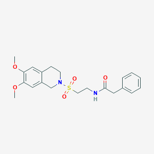 N-(2-((6,7-dimethoxy-3,4-dihydroisoquinolin-2(1H)-yl)sulfonyl)ethyl)-2-phenylacetamide
