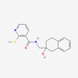 molecular formula C18H20N2O2S B2879713 N-((2-hydroxy-1,2,3,4-tetrahydronaphthalen-2-yl)methyl)-2-(methylthio)nicotinamide CAS No. 1421529-17-0