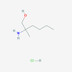 molecular formula C7H18ClNO B2879718 2-Amino-2-methylhexan-1-ol hydrochloride CAS No. 147156-63-6