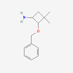 molecular formula C13H19NO B2879728 2-(Benzyloxy)-3,3-dimethylcyclobutan-1-amine CAS No. 2253630-44-1