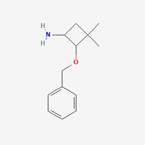 3,3-Dimethyl-2-phenylmethoxycyclobutan-1-amine