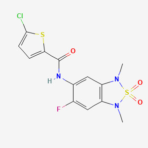 5-chloro-N-(6-fluoro-1,3-dimethyl-2,2-dioxido-1,3-dihydrobenzo[c][1,2,5]thiadiazol-5-yl)thiophene-2-carboxamide