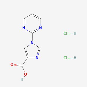 molecular formula C8H8Cl2N4O2 B2879730 1-(pyrimidin-2-yl)-1H-imidazole-4-carboxylic acid dihydrochloride CAS No. 1808532-55-9