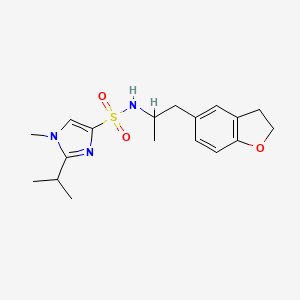 N-(1-(2,3-dihydrobenzofuran-5-yl)propan-2-yl)-2-isopropyl-1-methyl-1H-imidazole-4-sulfonamide