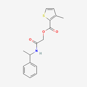 2-Oxo-2-((1-phenylethyl)amino)ethyl 3-methylthiophene-2-carboxylate