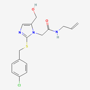 N-allyl-2-(2-((4-chlorobenzyl)thio)-5-(hydroxymethyl)-1H-imidazol-1-yl)acetamide