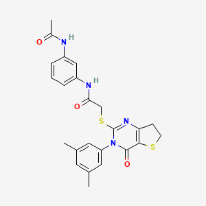 N-(3-acetamidophenyl)-2-((3-(3,5-dimethylphenyl)-4-oxo-3,4,6,7-tetrahydrothieno[3,2-d]pyrimidin-2-yl)thio)acetamide
