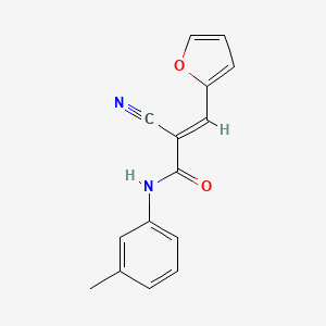 molecular formula C15H12N2O2 B2879743 (2E)-2-cyano-3-(furan-2-yl)-N-(3-methylphenyl)prop-2-enamide CAS No. 301338-53-4