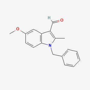 molecular formula C18H17NO2 B2879757 1-benzyl-5-methoxy-2-methyl-1H-indole-3-carbaldehyde CAS No. 95275-80-2