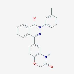 molecular formula C23H17N3O3 B2879758 6-[3-(3-甲基苯基)-4-氧代-3,4-二氢-1-酞嗪基]-2H-1,4-苯并恶嗪-3(4H)-酮 CAS No. 861209-38-3