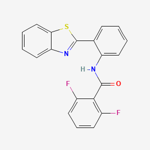 molecular formula C20H12F2N2OS B2879772 N-[2-(1,3-苯并噻唑-2-基)苯基]-2,6-二氟苯甲酰胺 CAS No. 477569-69-0