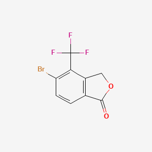 molecular formula C9H4BrF3O2 B2879773 1(3H)-Isobenzofuranone, 5-bromo-4-(trifluoromethyl)- CAS No. 1374572-67-4