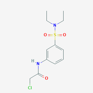 molecular formula C12H17ClN2O3S B2879789 2-chloro-N-[3-(diethylsulfamoyl)phenyl]acetamide CAS No. 379255-46-6