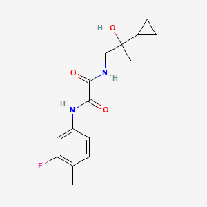 N1-(2-cyclopropyl-2-hydroxypropyl)-N2-(3-fluoro-4-methylphenyl)oxalamide