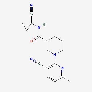 molecular formula C17H19N5O B2879792 N-(1-Cyanocyclopropyl)-1-(3-cyano-6-methylpyridin-2-yl)piperidine-3-carboxamide CAS No. 1465397-51-6