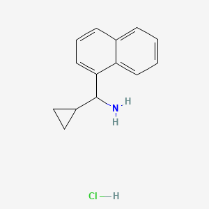 molecular formula C14H16ClN B2879793 Cyclopropyl(naphthalen-1-yl)methanamine hydrochloride CAS No. 58271-60-6