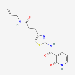 molecular formula C15H16N4O3S B2879794 N-(4-(3-(allylamino)-3-oxopropyl)thiazol-2-yl)-2-oxo-1,2-dihydropyridine-3-carboxamide CAS No. 1091437-16-9