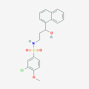 molecular formula C20H20ClNO4S B2879800 3-氯-N-(3-羟基-3-(萘-1-基)丙基)-4-甲氧基苯磺酰胺 CAS No. 1421499-10-6