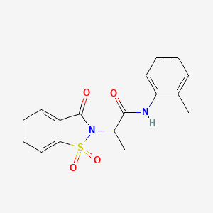 2-(1,1-dioxido-3-oxobenzo[d]isothiazol-2(3H)-yl)-N-(o-tolyl)propanamide