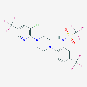 N-[2-{4-[3-chloro-5-(trifluoromethyl)-2-pyridinyl]piperazino}-5-(trifluoromethyl)phenyl](trifluoro)methanesulfonamide