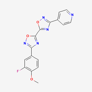 3-(3-Fluoro-4-methoxyphenyl)-3'-pyridin-4-yl-5,5'-bi-1,2,4-oxadiazole