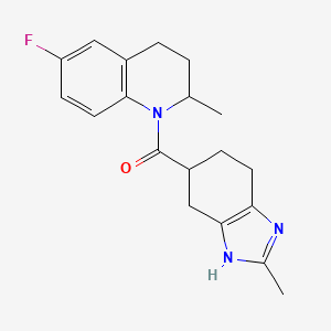 (6-fluoro-2-methyl-3,4-dihydroquinolin-1(2H)-yl)(2-methyl-4,5,6,7-tetrahydro-1H-benzo[d]imidazol-5-yl)methanone