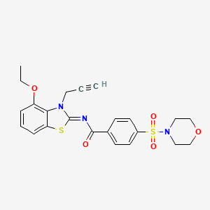 molecular formula C23H23N3O5S2 B2879817 N-[(2Z)-4-ethoxy-3-(prop-2-yn-1-yl)-2,3-dihydro-1,3-benzothiazol-2-ylidene]-4-(morpholine-4-sulfonyl)benzamide CAS No. 868377-32-6