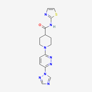 1-(6-(1H-1,2,4-triazol-1-yl)pyridazin-3-yl)-N-(thiazol-2-yl)piperidine-4-carboxamide