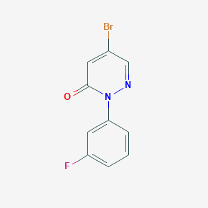 molecular formula C10H6BrFN2O B2879824 5-Bromo-2-(3-fluorophenyl)pyridazin-3(2H)-one CAS No. 2090941-95-8