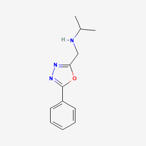 molecular formula C12H15N3O B2879828 N-[(5-phenyl-1,3,4-oxadiazol-2-yl)methyl]propan-2-amine CAS No. 790270-70-1