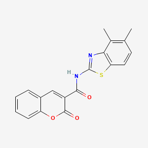 molecular formula C19H14N2O3S B2879837 N-(4,5-dimethylbenzo[d]thiazol-2-yl)-2-oxo-2H-chromene-3-carboxamide CAS No. 888409-65-2