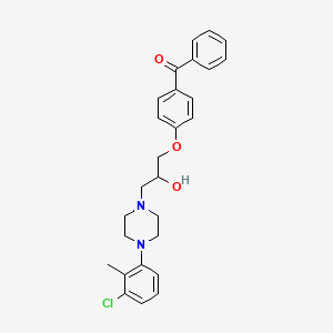 molecular formula C27H29ClN2O3 B2879841 (4-(3-(4-(3-氯-2-甲基苯基)哌嗪-1-基)-2-羟基丙氧基)苯基)(苯基)甲苯酮 CAS No. 756488-01-4