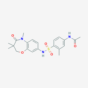 B2879843 N-(3-methyl-4-(N-(3,3,5-trimethyl-4-oxo-2,3,4,5-tetrahydrobenzo[b][1,4]oxazepin-8-yl)sulfamoyl)phenyl)acetamide CAS No. 921903-66-4