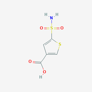 molecular formula C5H5NO4S2 B2879850 5-sulfamoylthiophene-3-carboxylic Acid CAS No. 875159-88-9