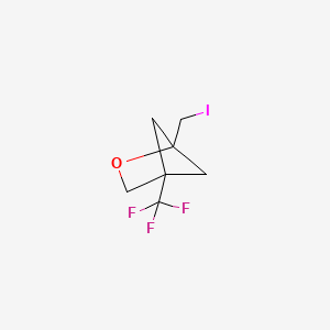 molecular formula C7H8F3IO B2879857 1-(Iodomethyl)-4-(trifluoromethyl)-2-oxabicyclo[2.1.1]hexane CAS No. 2287288-10-0
